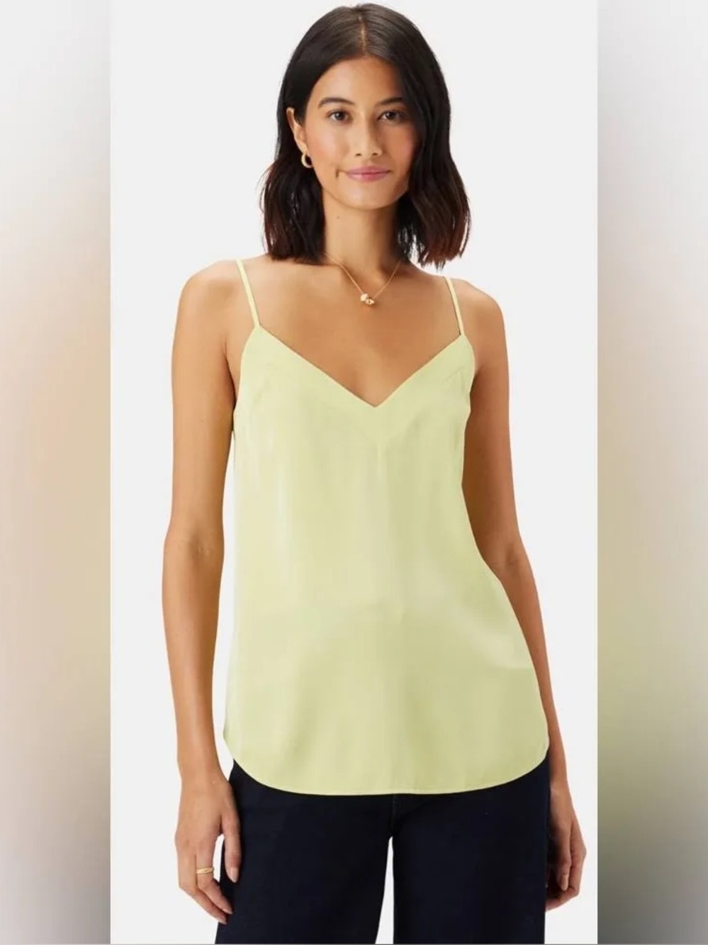 NWT Amour Vert Barlow Silk Spaghetti Strap Top